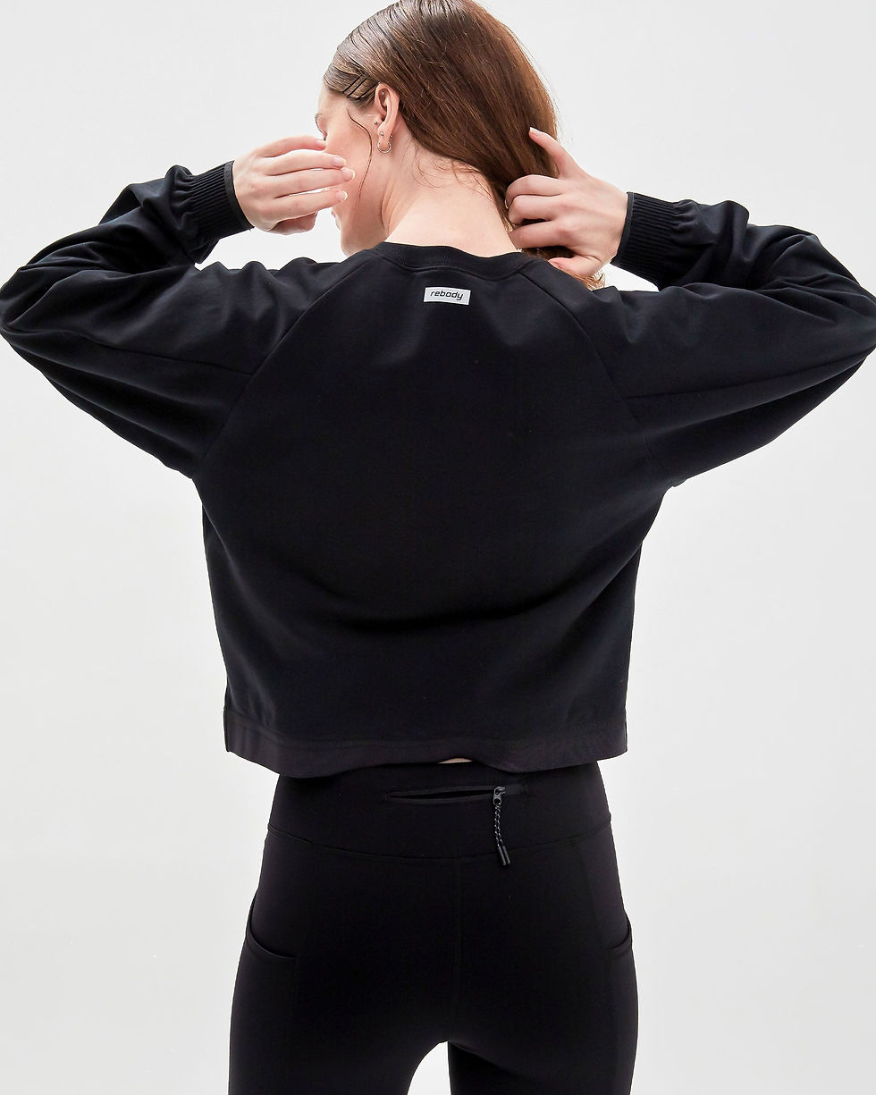 Thumbnail: City Zip Crop Crewneck Sweatshirt