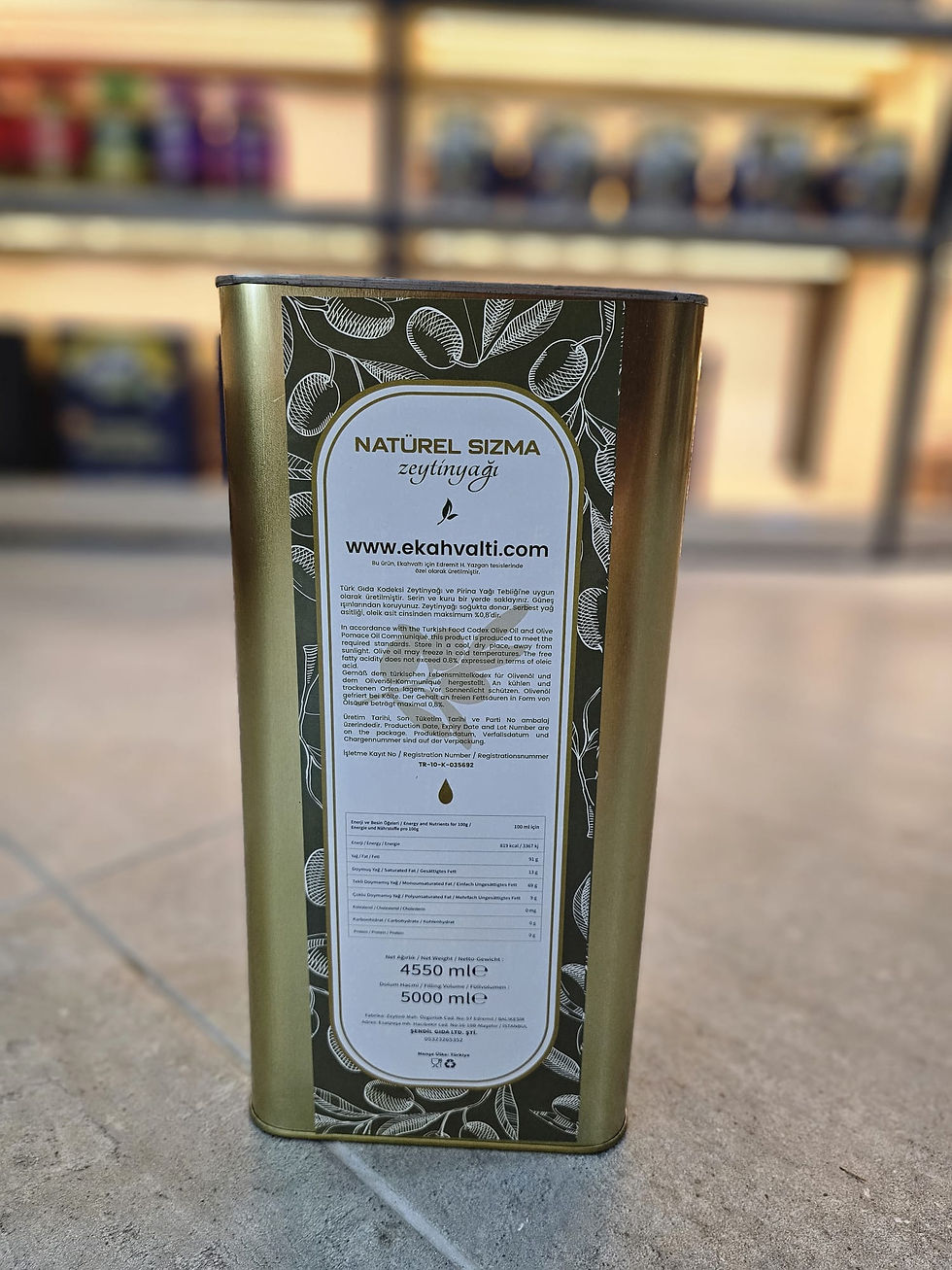 Küçük resim: Ekahvalti Naturel Zeytin Yağ 0.6 Dizem Edremit 5lt