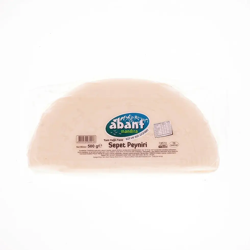 Abant Tam Yağlı Sepet Peyniri 500gr ambalaj, sepet dokulu taze peynir