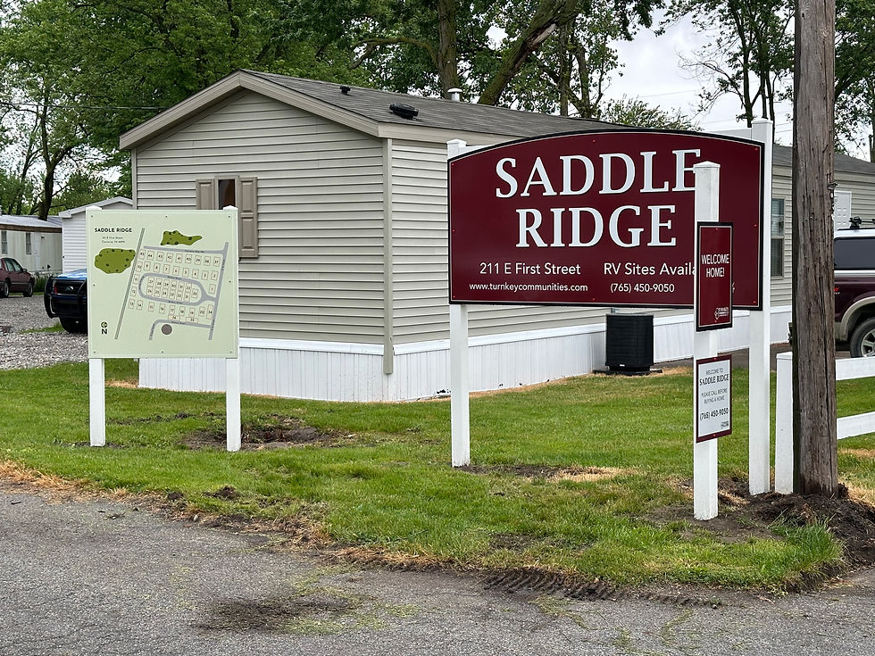 Saddle Ridge Community front signs