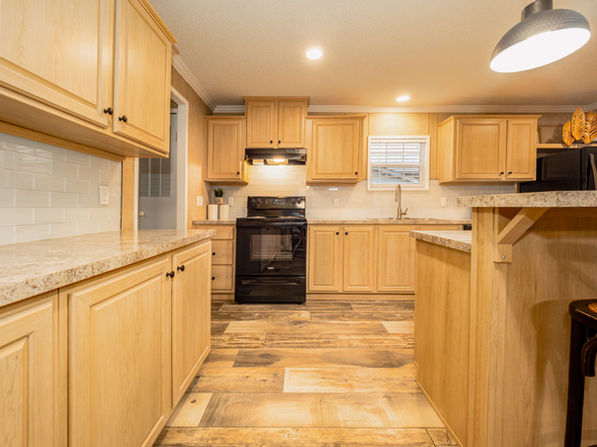 Stunning kitchen with wood cabinets