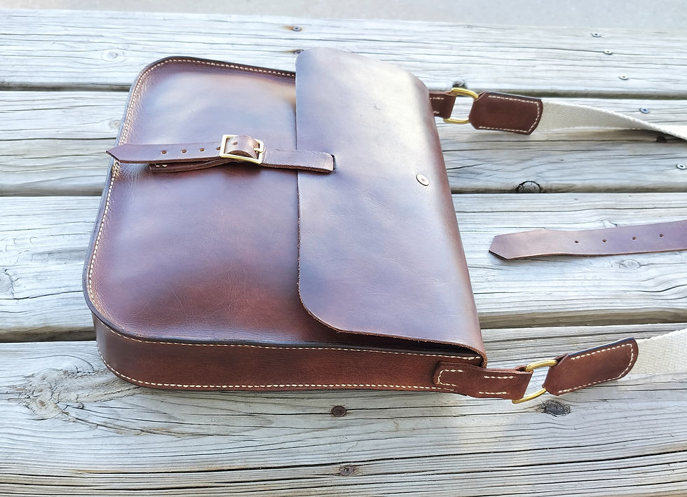 Thumbnail: Handmade Leather Shoulder Bag #141
