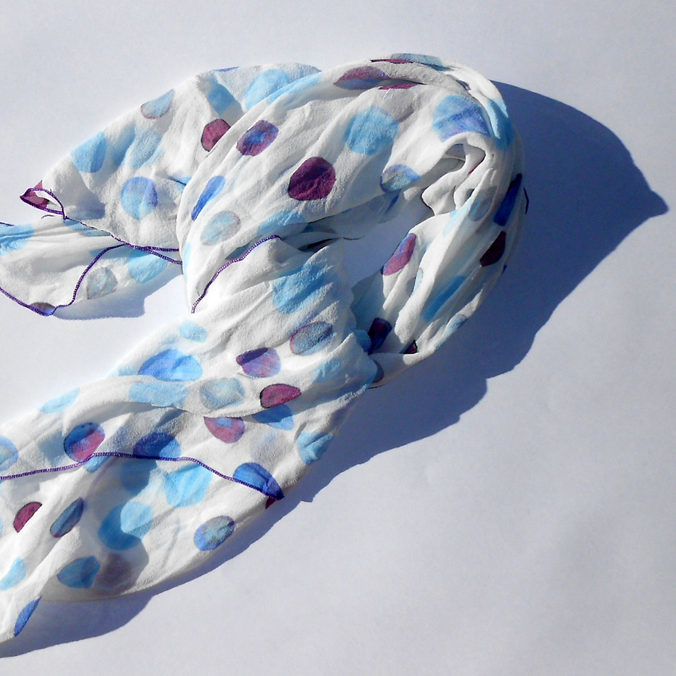 Akvarellbobler, silkeskjerf