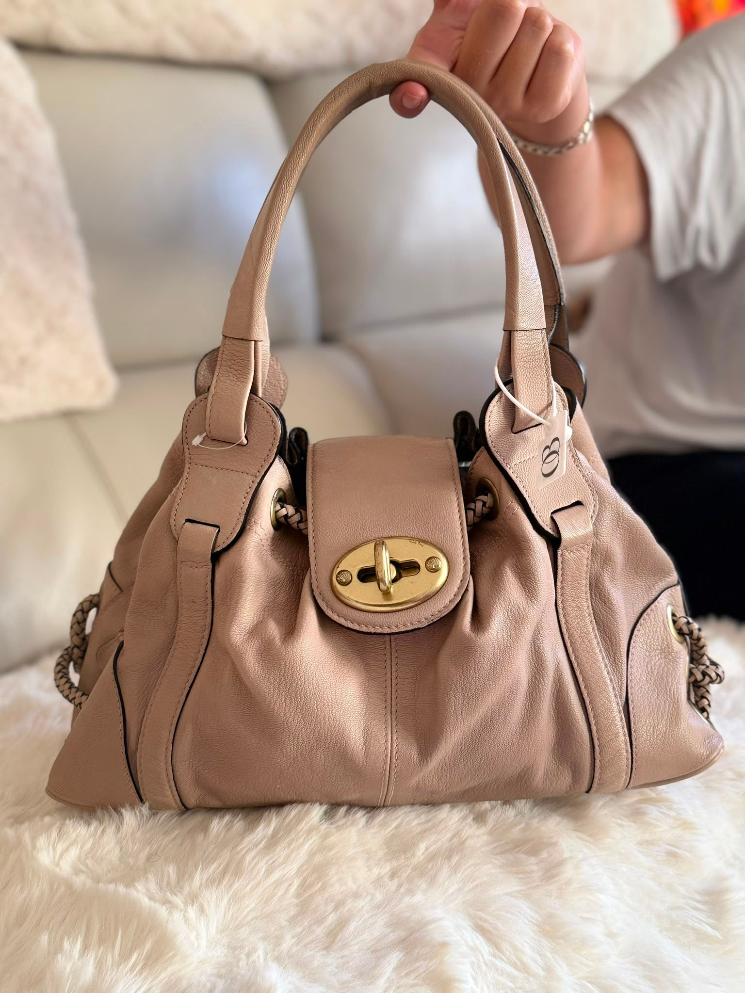 Authentic Mulberry Tillie Leather Tote – Blush / Nude