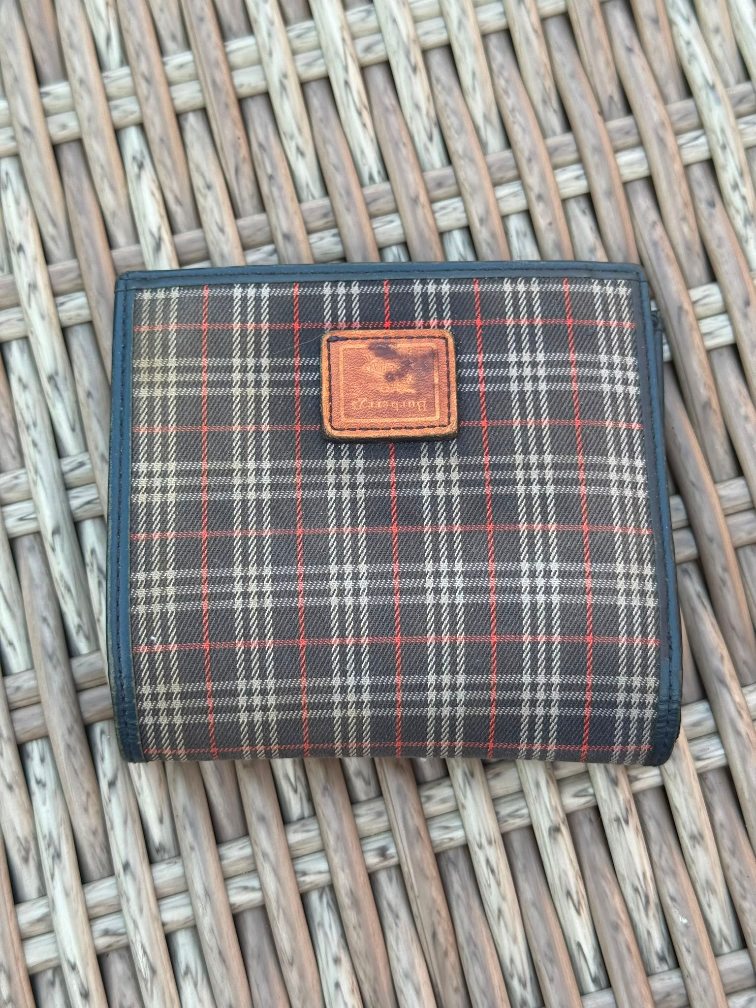 Authentic Burberry London Nova Check Bifold Wallet – Black Leather