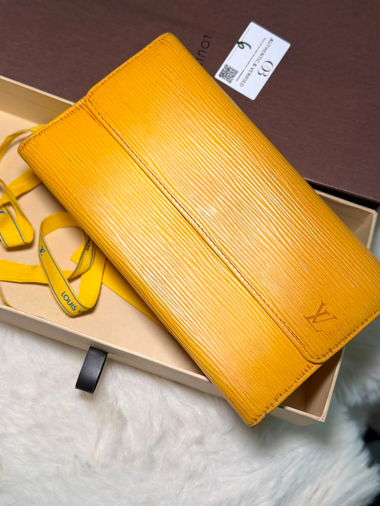 Authentic Louis Vuitton Epi Long Wallet – Yellow / Purple