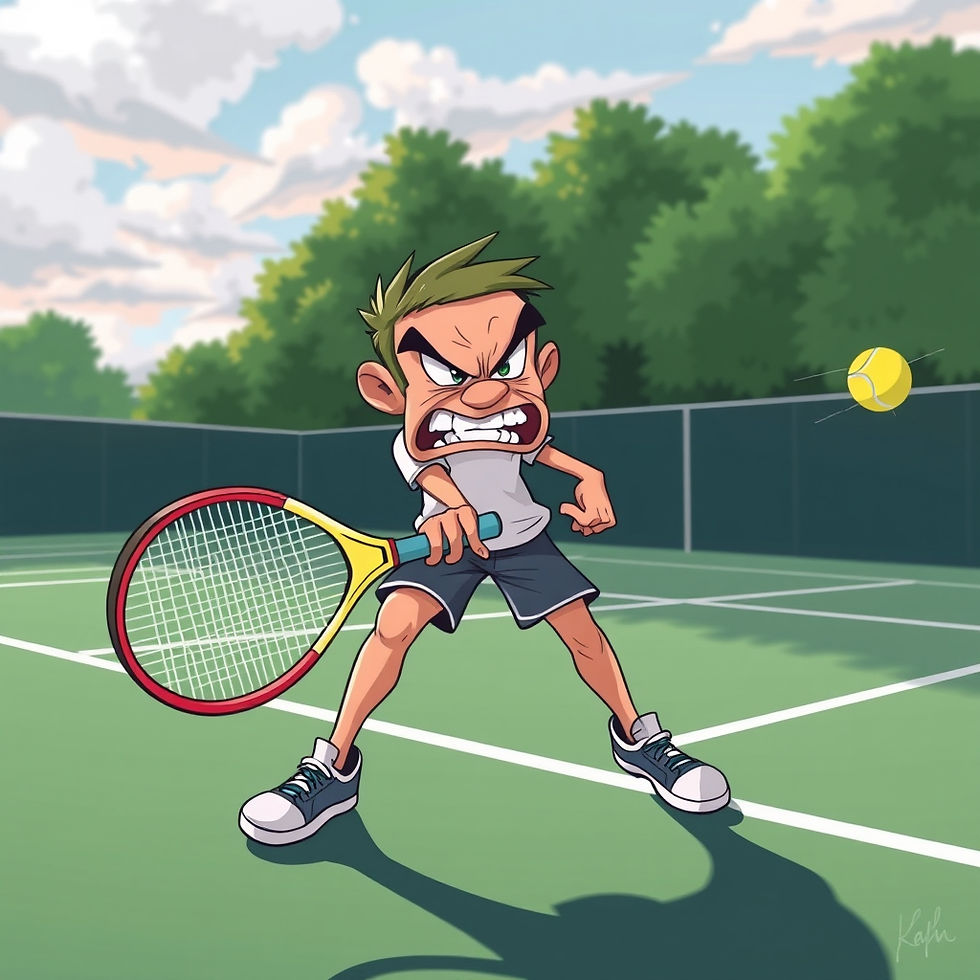 Eye-level view of a tennis ball resting on a clay court near the baseline