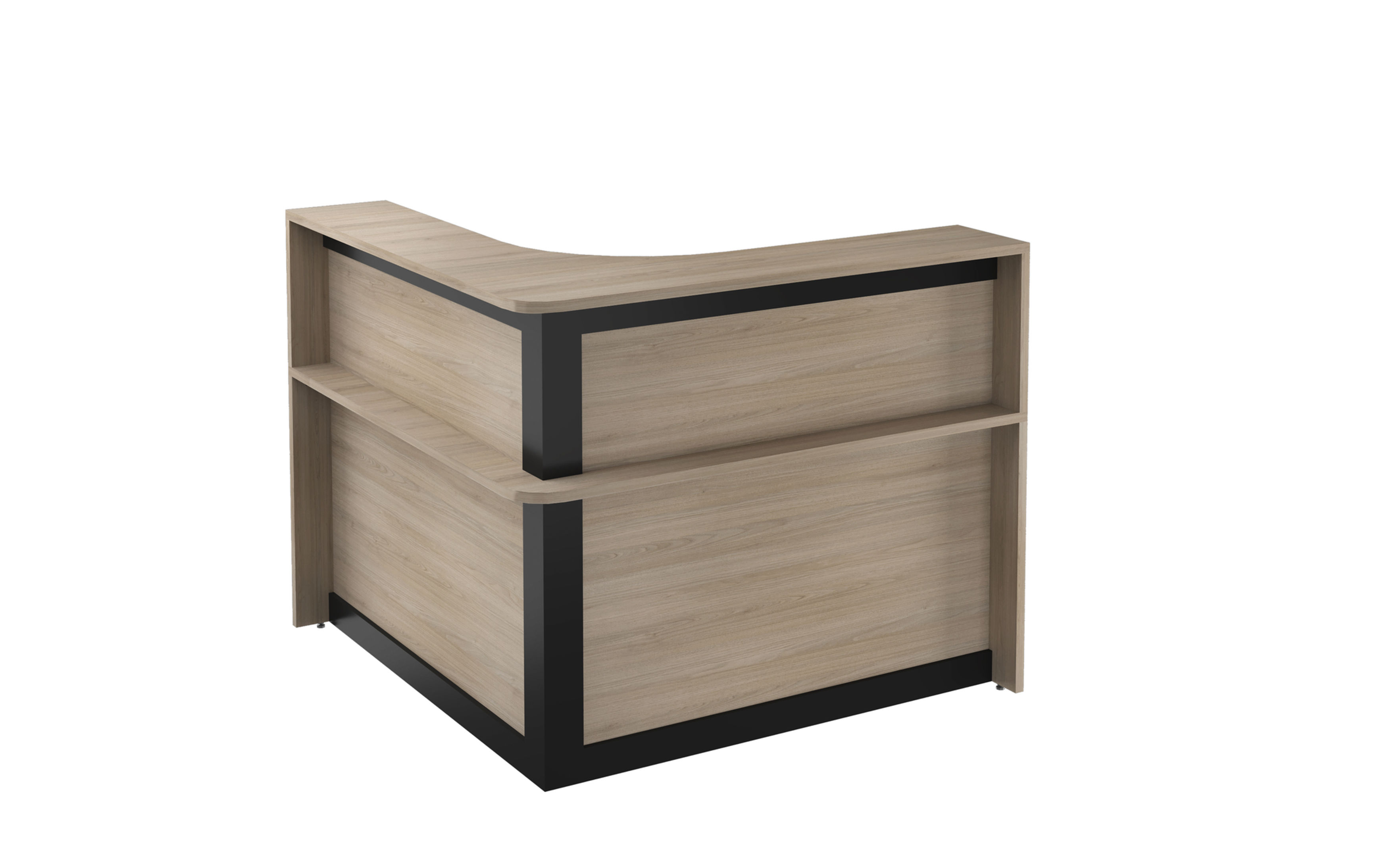 Recepción curva para oficina