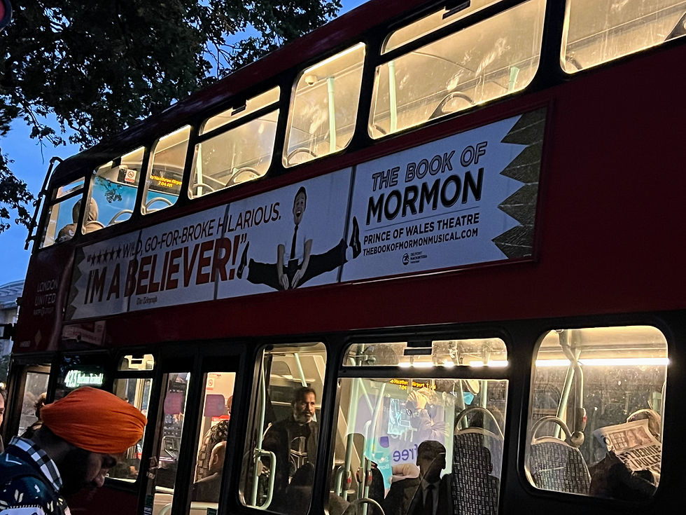 JJ Niemann on the side of a bus