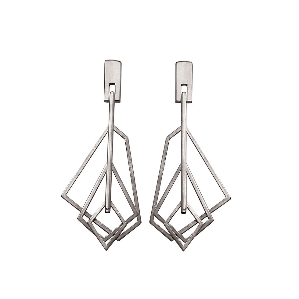 Thumbnail: G.E.114 Silver Dangle Earrings