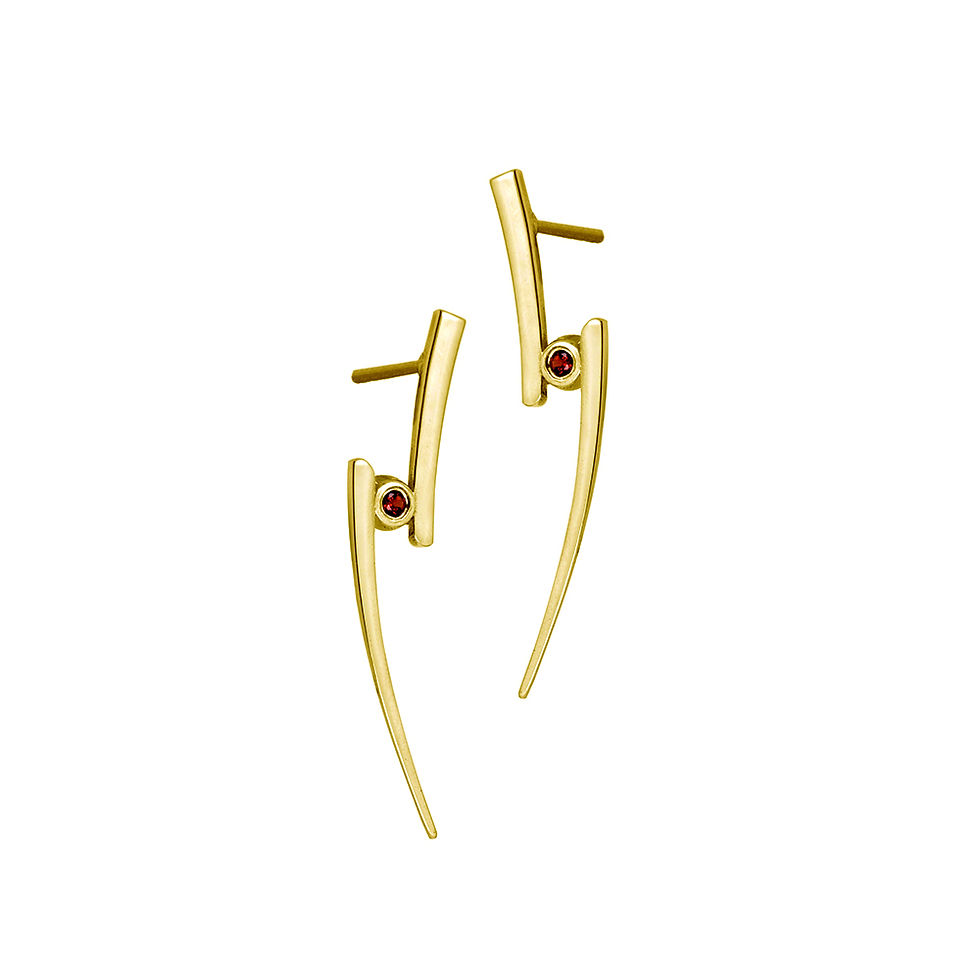 Thumbnail: CL.E.117 Silver Drop Earrings with Gemstones