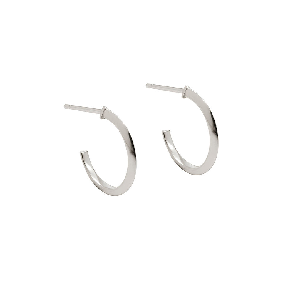 U.E.107 Silver Hoop Earrings