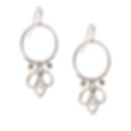 Thumbnail: M.E.103 Silver Dangle Earrings with Gemstones