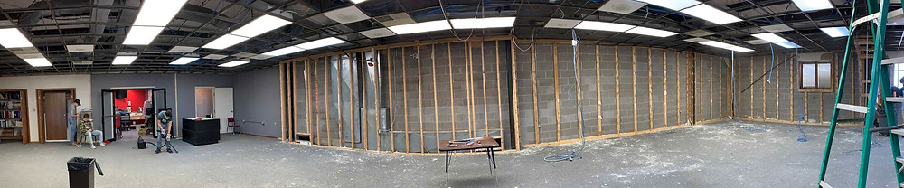 Technology education classroom being gutted