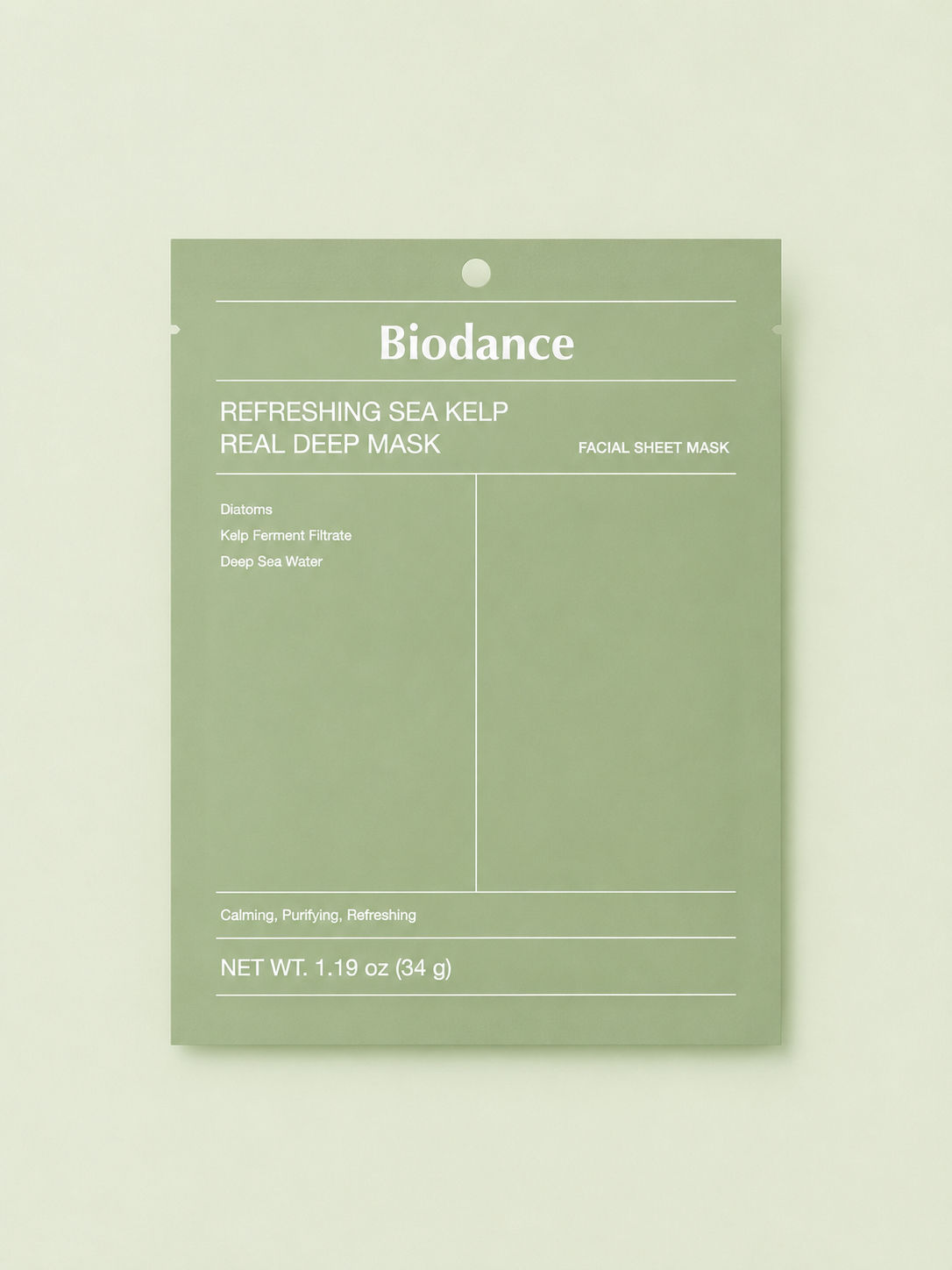 Успокаивающая гидрогелевая маска с водорослями Biodance