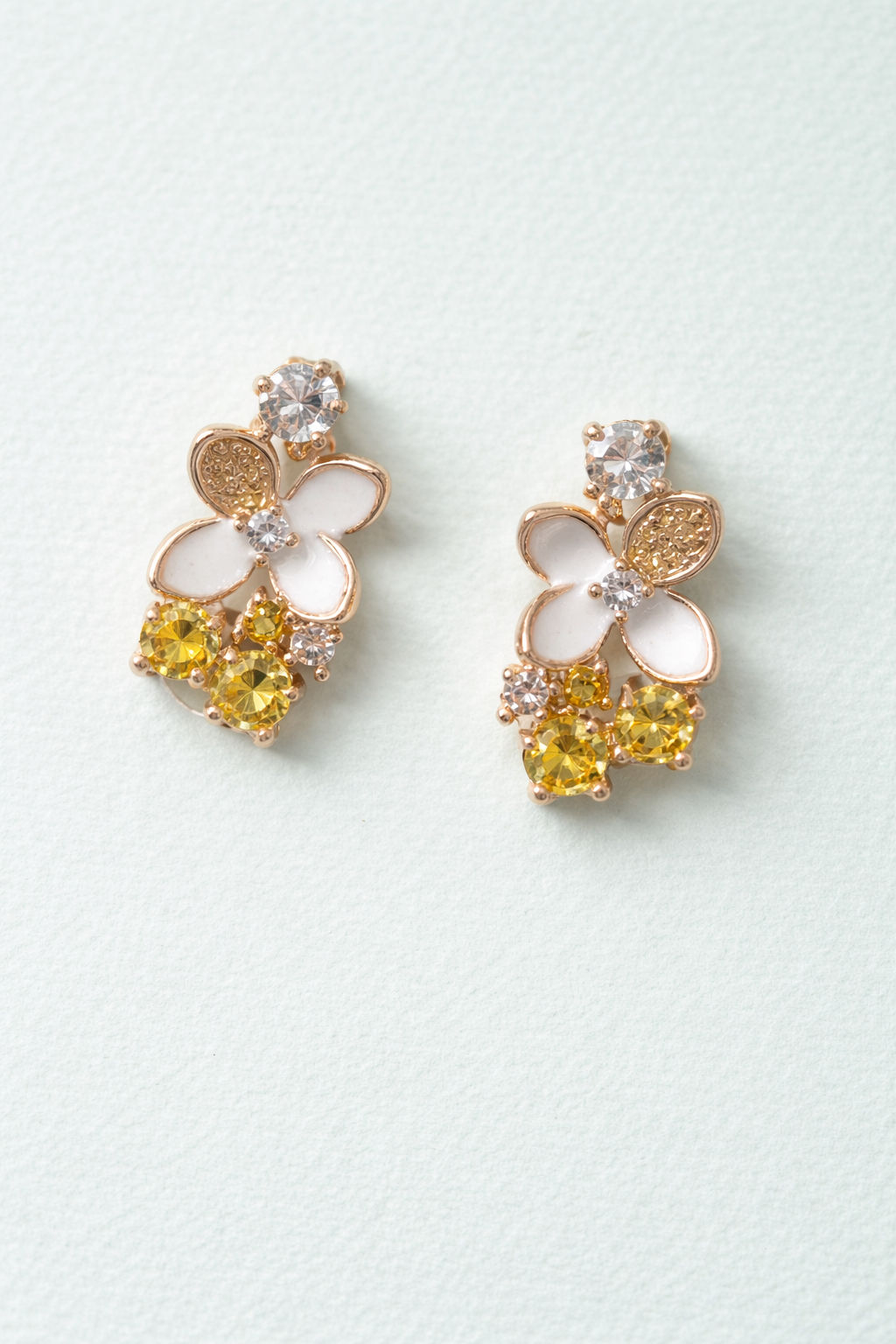 Серьги “Floral Shine” с кристаллами