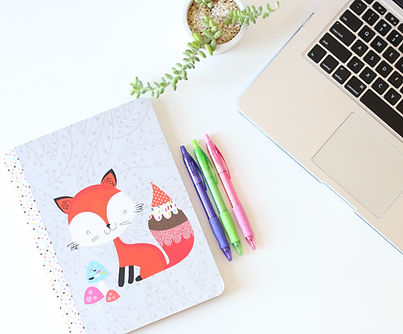 Fox Notebook und Stifte