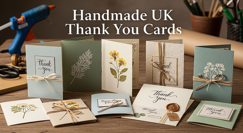 Handmade UK Thank You Cards