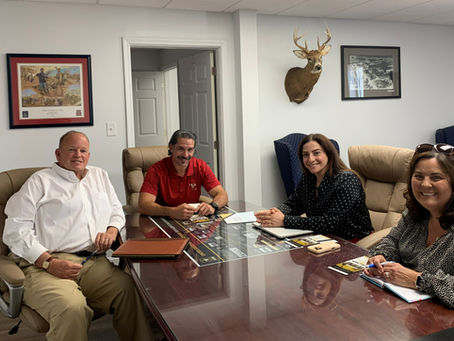 KY APEX Accelerator team members J.C. Watkins, Nancy Brown and Shawn Rogers meet with KRDA President and CEO Lance O'Bryan in Radcliff, KY.