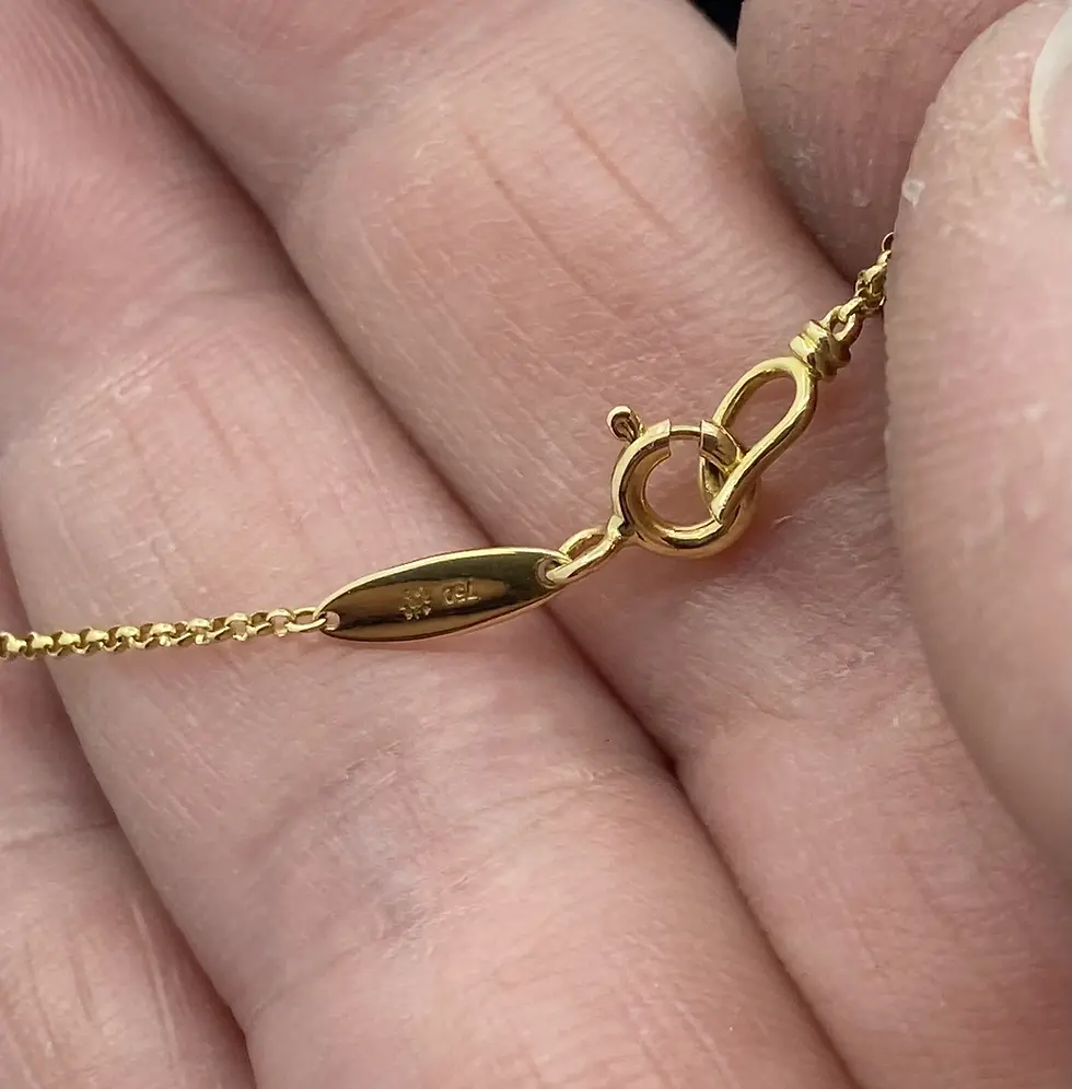 Thumbnail: 18K LAGOS Double Circle Drop Necklace w/ Adjustable Chain