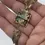 Thumbnail: 14K Yellow Gold Heavy Antique Necklace With Pendant With Turquoise And Tassel