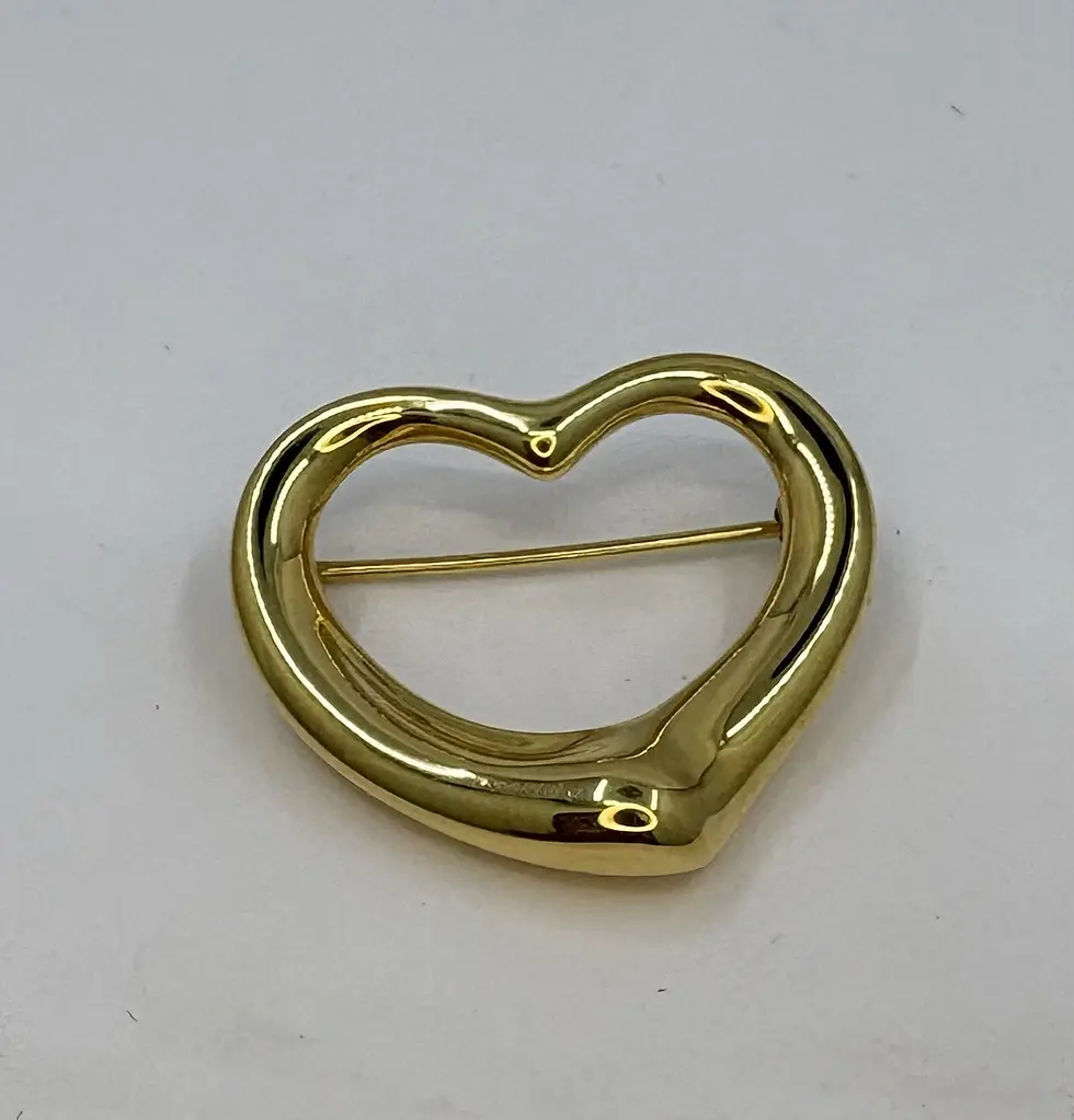 Thumbnail: Tiffany & Co. 18k Elsa Peretti Open Heart Pin