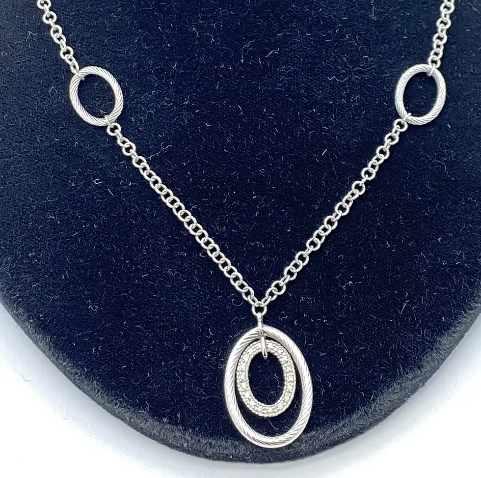 Thumbnail: Philippe Charriol 18K White Gold Necklace