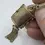 Thumbnail: 14K Yellow Gold Heavy Antique Necklace With Pendant With Turquoise And Tassel