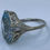Thumbnail: 14K Antique Art Deco Aquamarine Ring
