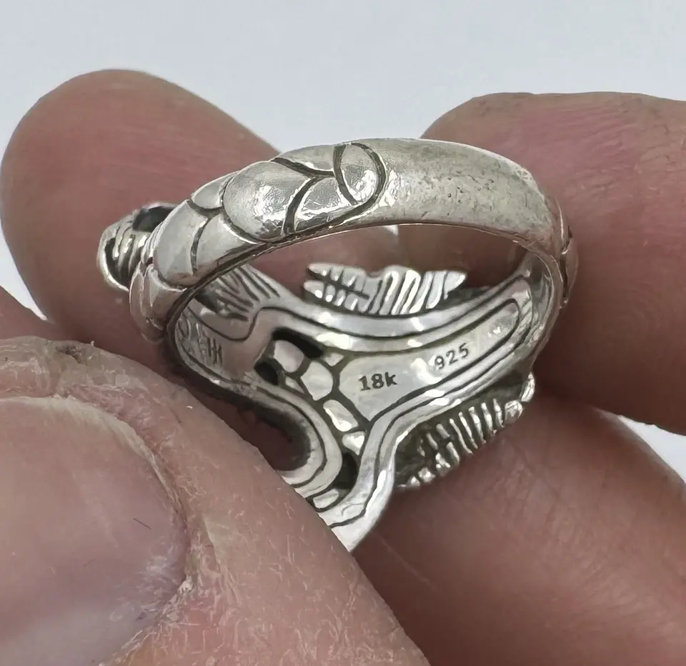 Thumbnail: John Hardy Sterling Silver 925 & 18k Legends of Naga Dragon Ring
