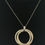 Thumbnail: EFFY 14K Three Tone Diamond Circle Necklace