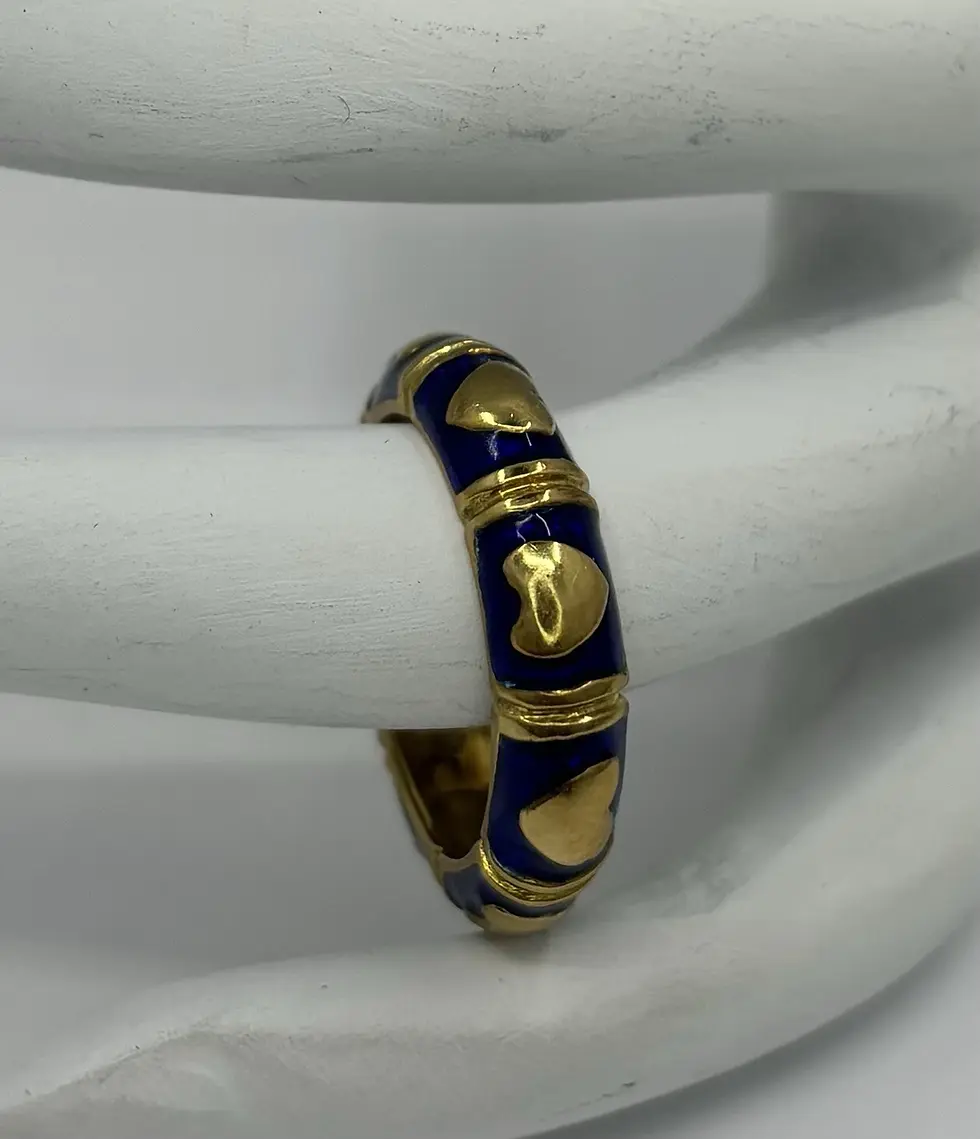 Thumbnail: Hidalgo 18KY Enamel Ring Hearts