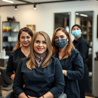 a professional team (4 members) portrait of middle age females from Dubai and mid-30 year