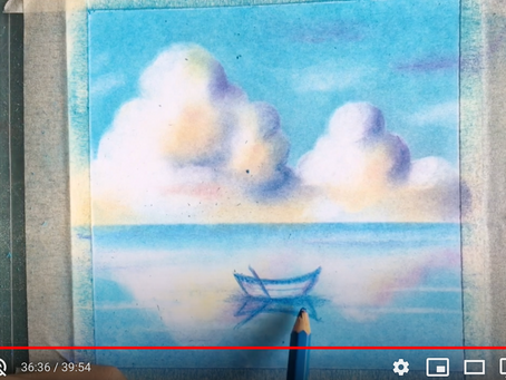 【入門】雲與海 - 粉彩教學