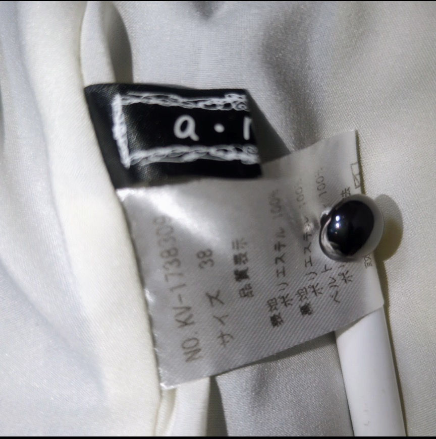 サムネイル： ANL エーエヌエルノースリーブワンピース M 幾何学デザイン 美品 大人カジュアル 細見え