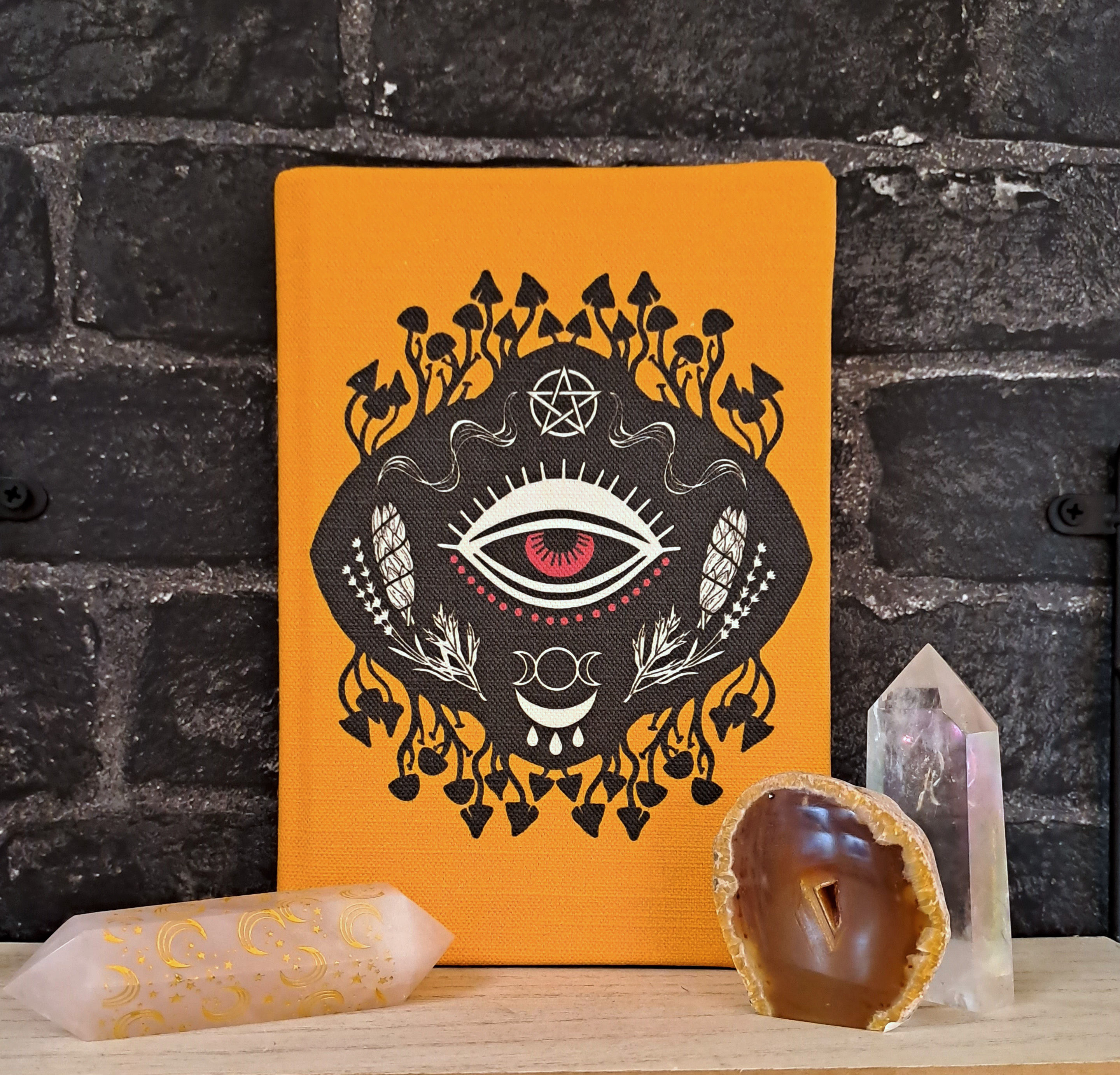 A5 notebook - The witches Gaze - Orange (red eye)