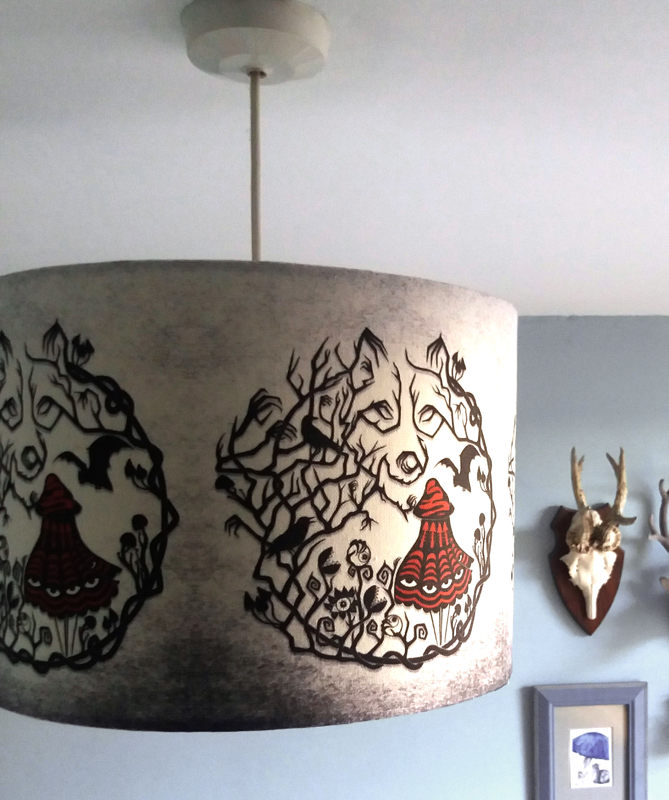30cm (12") Lightshade - 'Red Riding Woods'