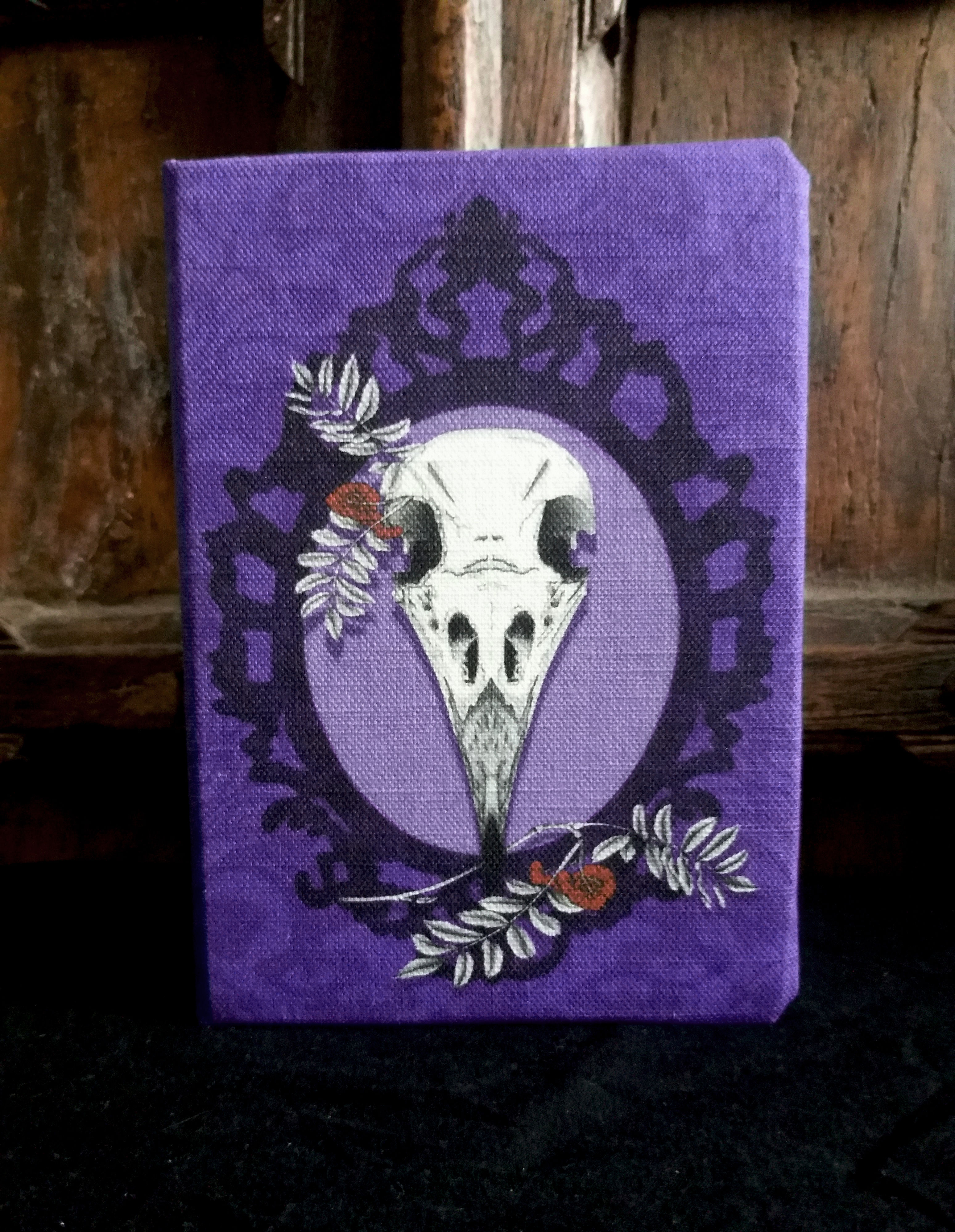 A6 lined notebook - Crow Skull