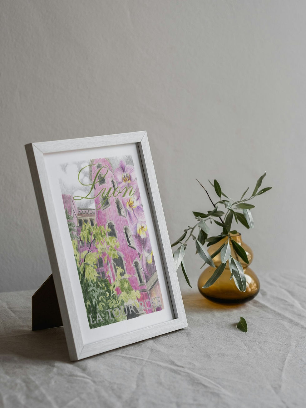 Miniature : La Tour rose, tirage à encres pigmentaires sur papier (13x18)