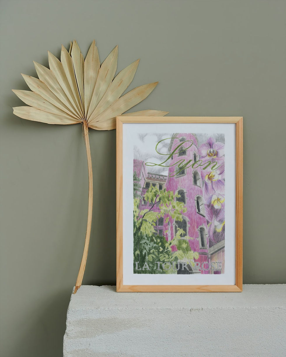 Miniature : La Tour rose, tirage à encres pigmentaires sur papier A4 (21x29) 30,00 €Prix