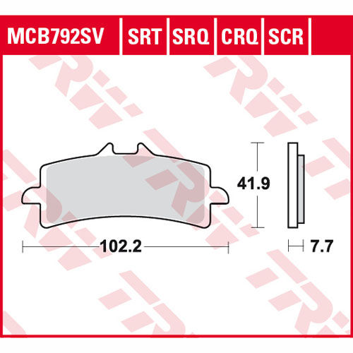 Thumbnail: TRW BRAKE PADS RACING CRQ