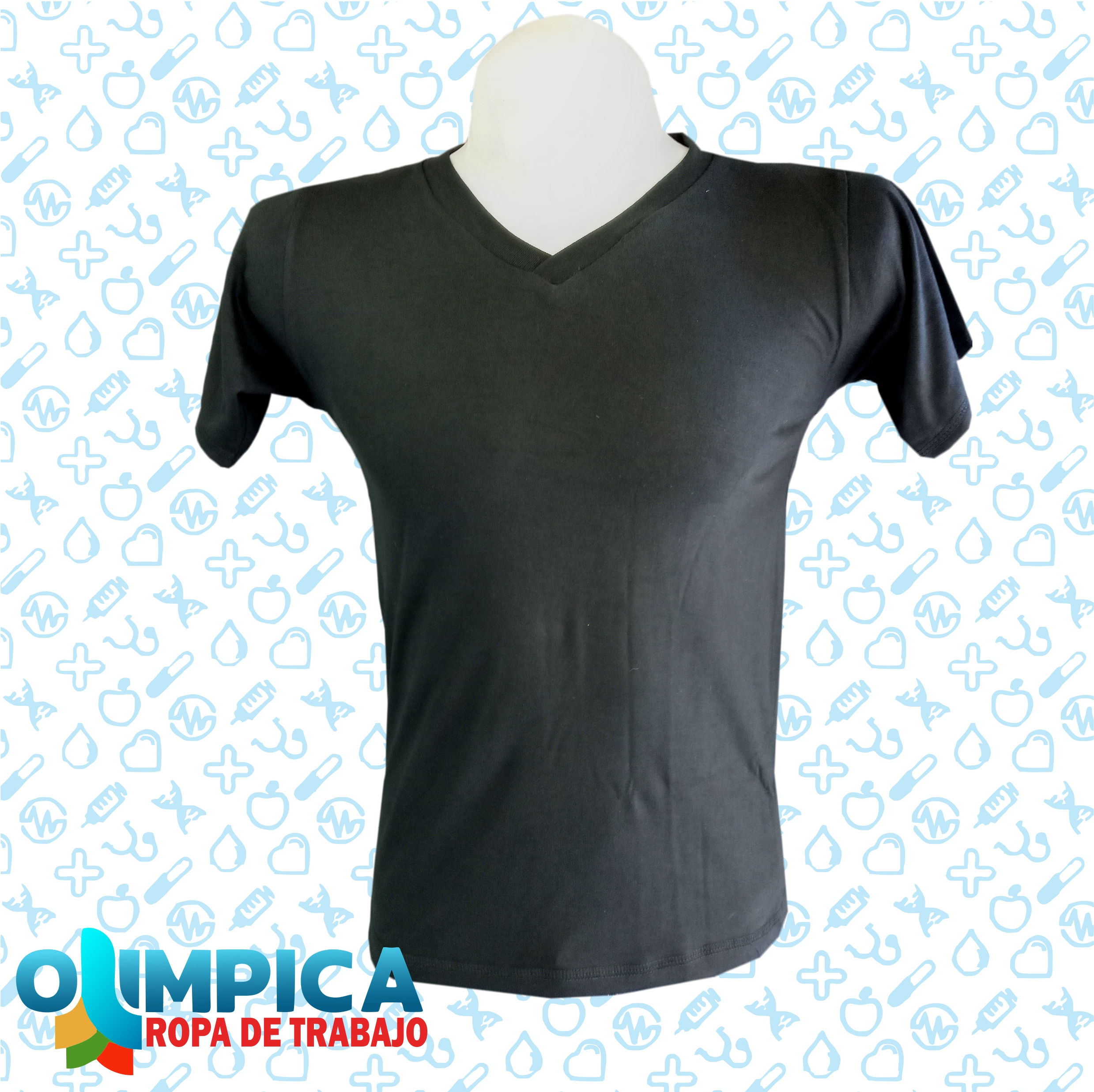 Camiseta Cuello V "Negra"