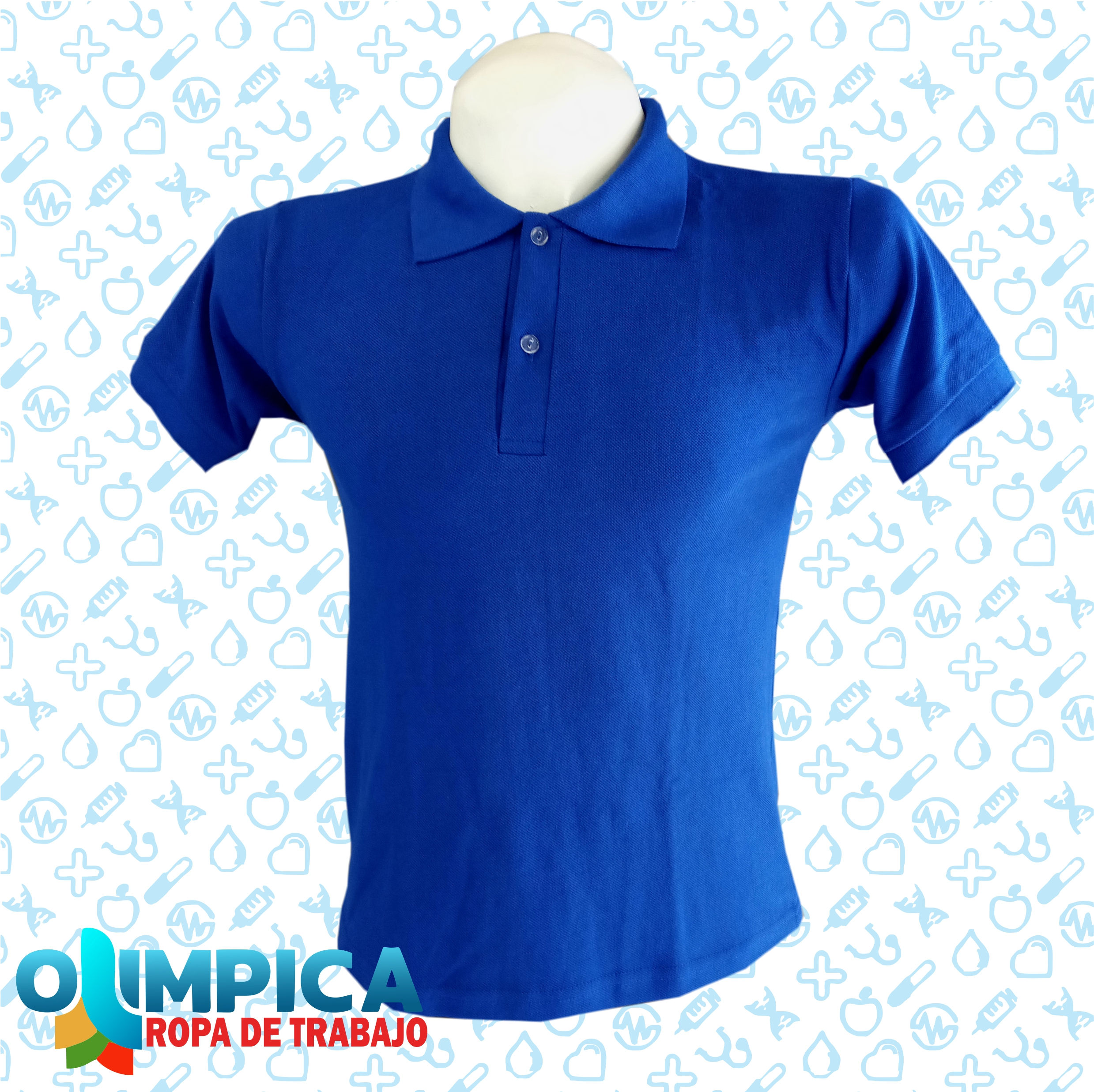 Camisetas Polo color Azul Electrico