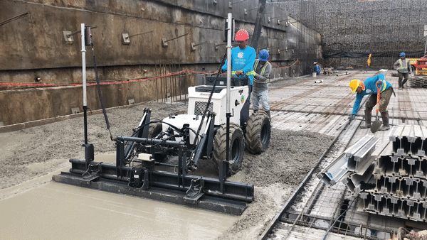 Colocación de concreto con Laser Screed