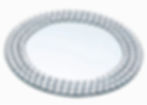 Round Silver Mirror Glass Charger Plates with Diamond Beaded Rim