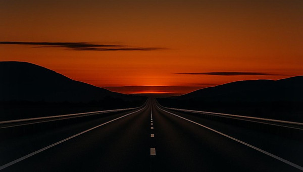 Coucher de soleil sur la ville avec vue panoramique