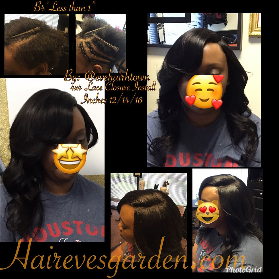 4x4 lace closure Full sew in