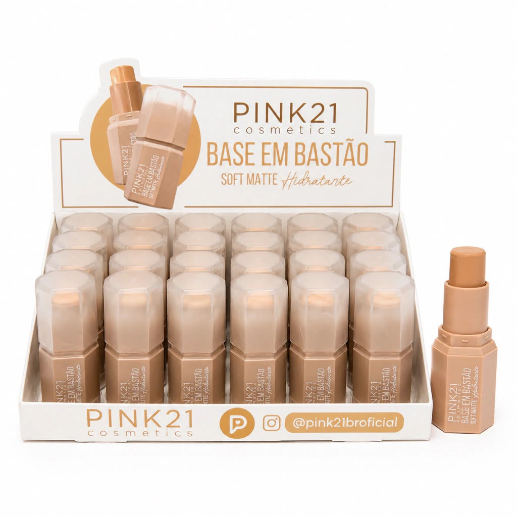 Base em Bastão Soft Matte Hidratante - Pink 21