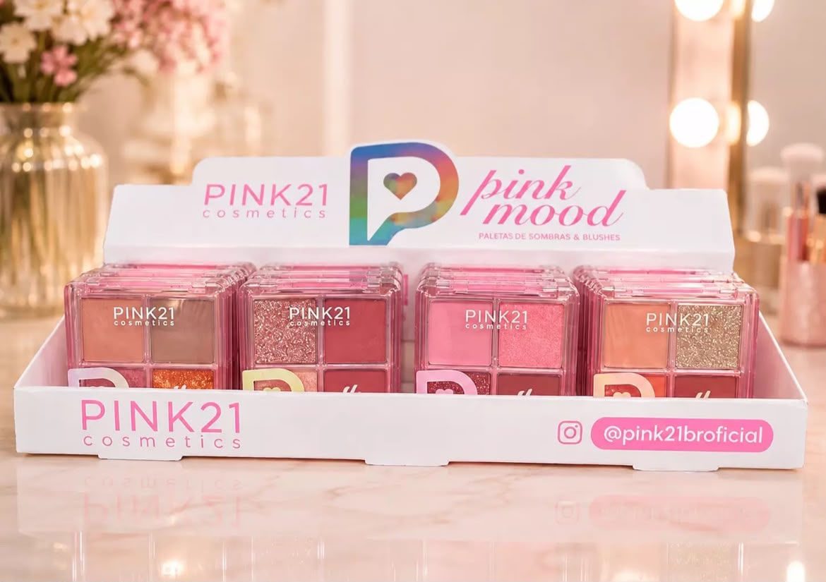 Paleta de Sombras Pink Mood – Pink 21 Cosmetics