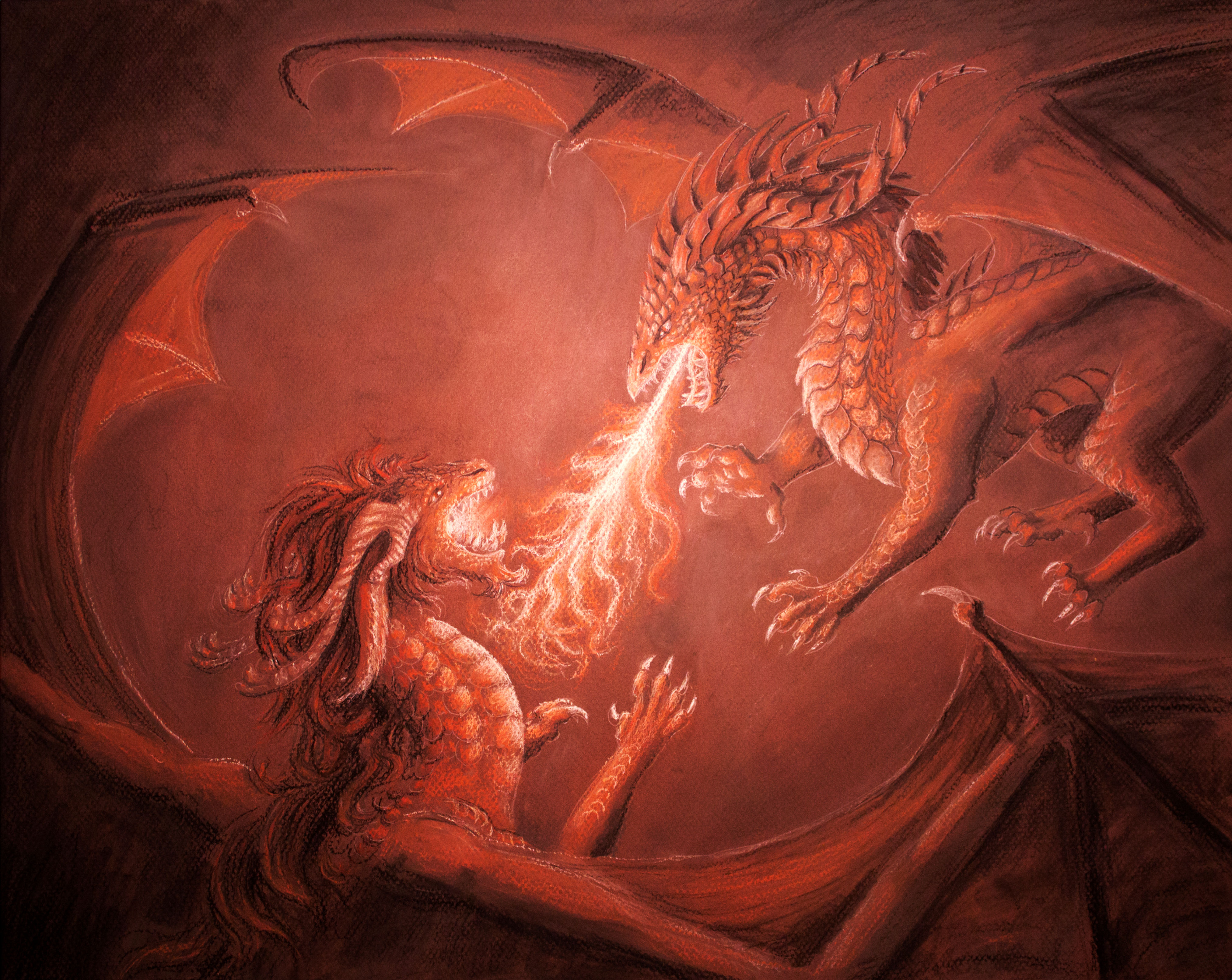 Dragon Fight Print